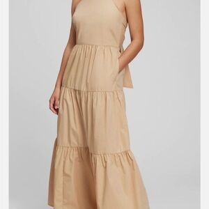 GAP Tan Smocked Halter Sundress